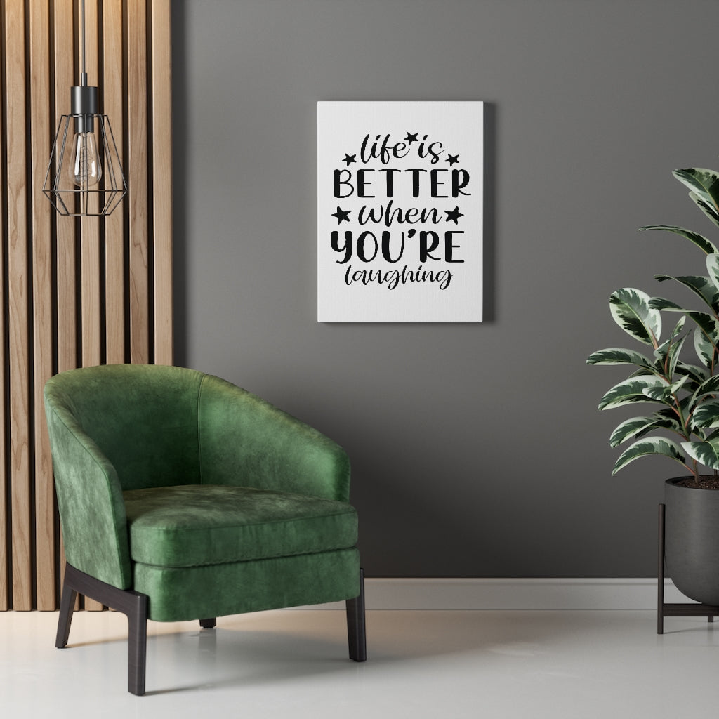 Scripture Walls Inspirational Wall Art Life Is Better When You're Laughing Wall Art Motivation Wall Decor for Home Office Gym Inspiring Success Quote Print Ready to Hang Unframed-Express Your Love Gifts