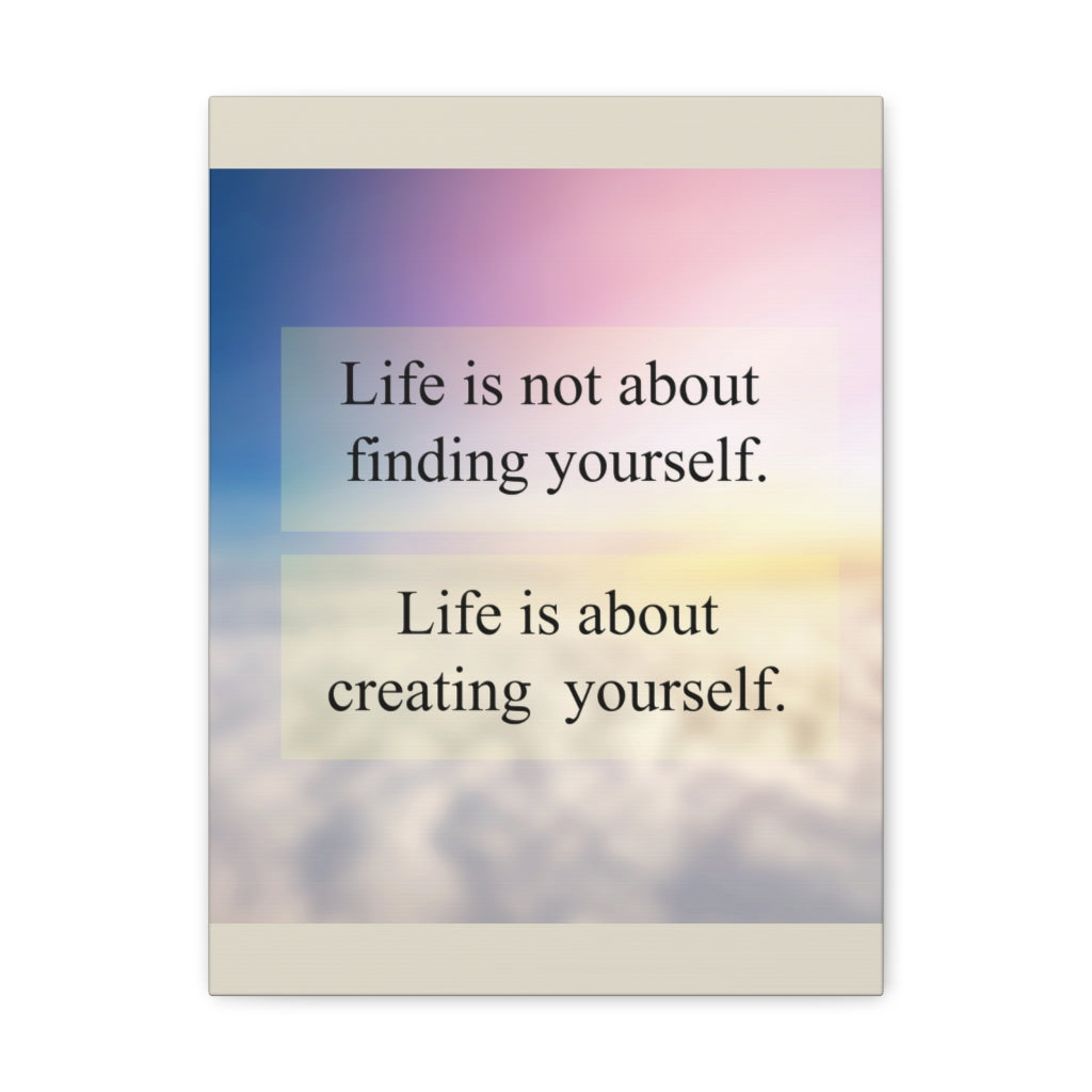 Scripture Walls Inspirational Wall Art Life Is Creating Yourself Colored Motivation Wall Decor for Home Office Gym Inspiring Success Quote Print Ready to Hang Unframed-Express Your Love Gifts