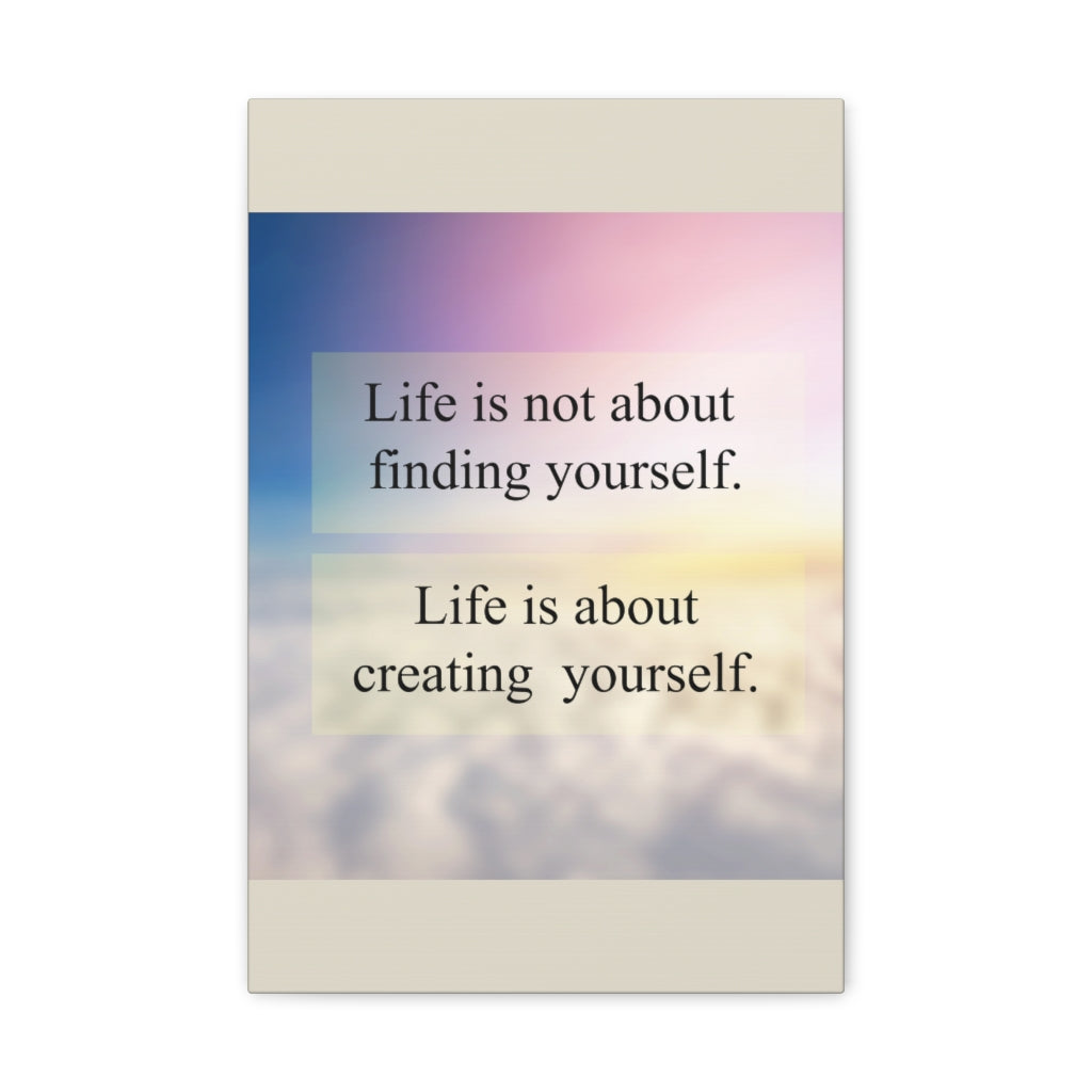 Scripture Walls Inspirational Wall Art Life Is Creating Yourself Colored Motivation Wall Decor for Home Office Gym Inspiring Success Quote Print Ready to Hang Unframed-Express Your Love Gifts