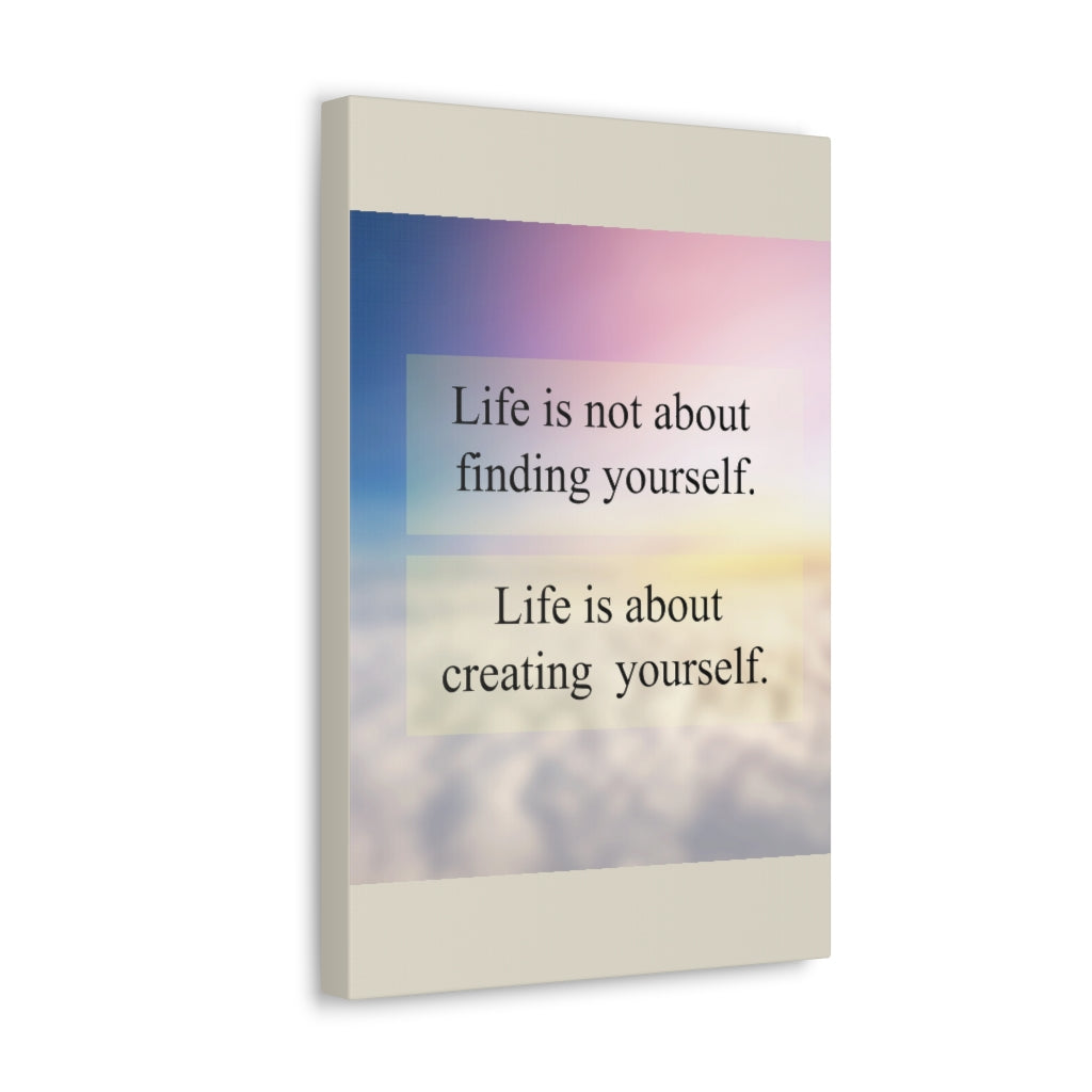 Scripture Walls Inspirational Wall Art Life Is Creating Yourself Colored Motivation Wall Decor for Home Office Gym Inspiring Success Quote Print Ready to Hang Unframed-Express Your Love Gifts