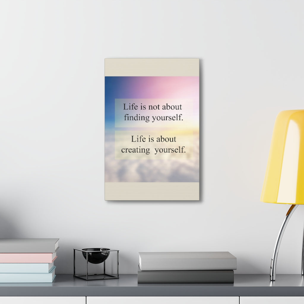 Scripture Walls Inspirational Wall Art Life Is Creating Yourself Colored Motivation Wall Decor for Home Office Gym Inspiring Success Quote Print Ready to Hang Unframed-Express Your Love Gifts