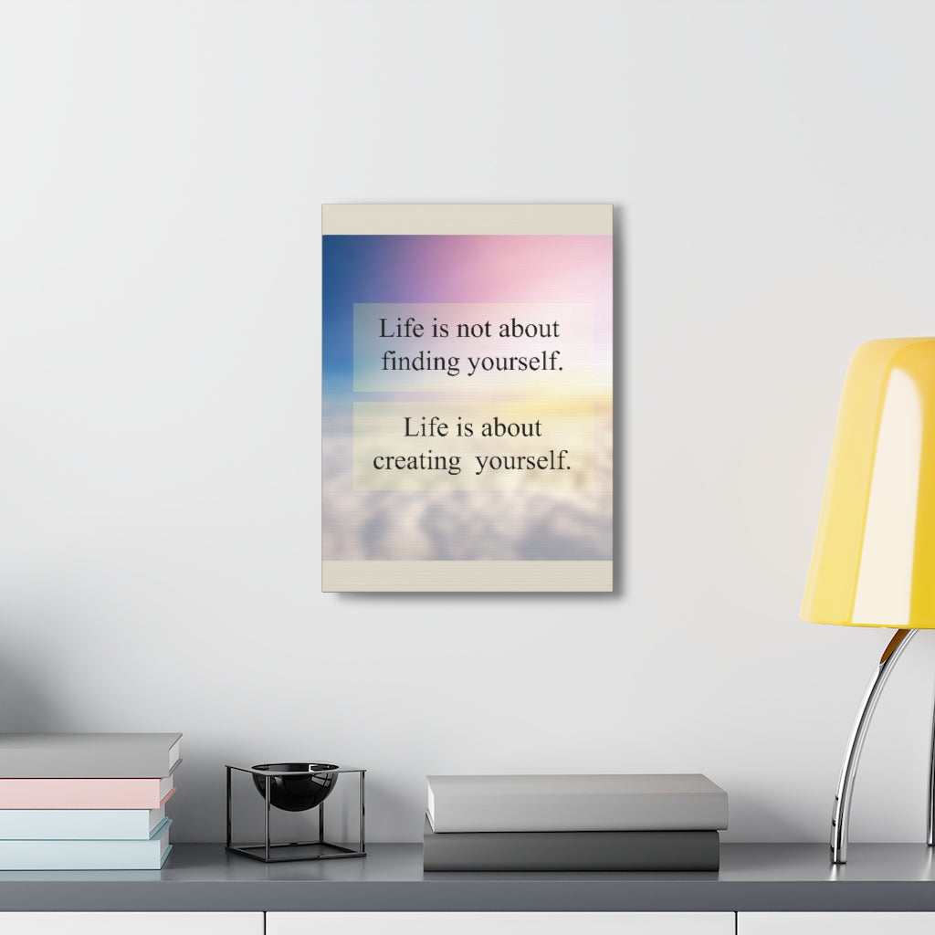 Scripture Walls Inspirational Wall Art Life Is Creating Yourself Colored Motivation Wall Decor for Home Office Gym Inspiring Success Quote Print Ready to Hang Unframed-Express Your Love Gifts