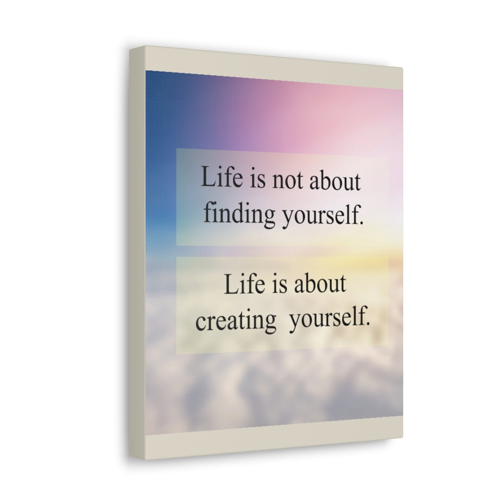 Scripture Walls Inspirational Wall Art Life Is Creating Yourself Colored Motivation Wall Decor for Home Office Gym Inspiring Success Quote Print Ready to Hang Unframed-Express Your Love Gifts
