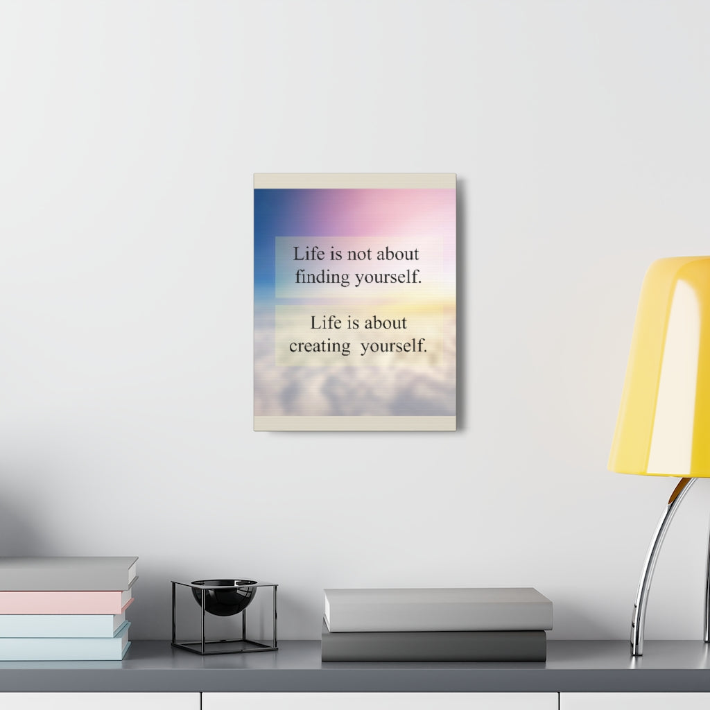 Scripture Walls Inspirational Wall Art Life Is Creating Yourself Colored Motivation Wall Decor for Home Office Gym Inspiring Success Quote Print Ready to Hang Unframed-Express Your Love Gifts
