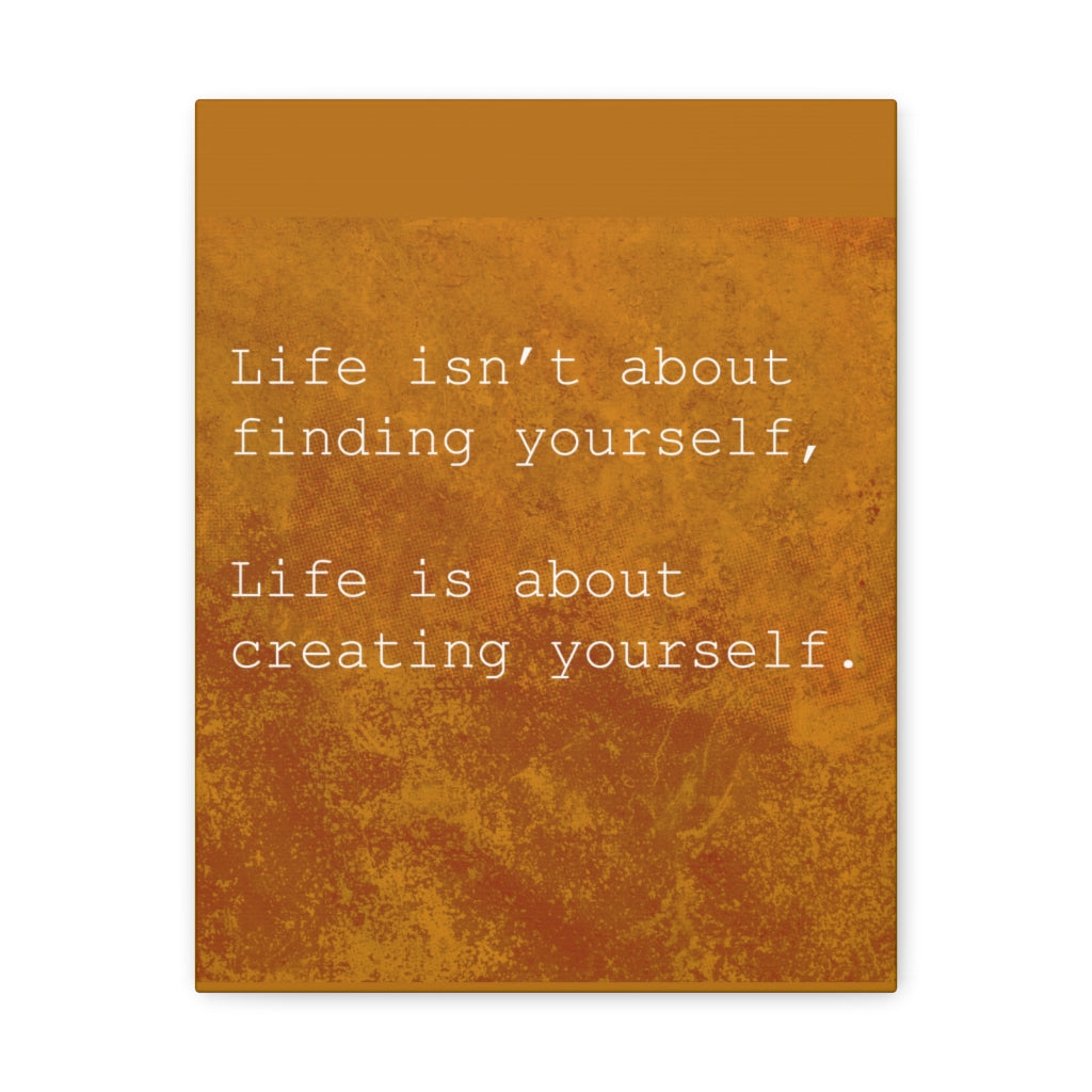 Scripture Walls Inspirational Wall Art Life Is Creating Yourself Motivation Wall Decor for Home Office Gym Inspiring Success Quote Print Ready to Hang Unframed-Express Your Love Gifts