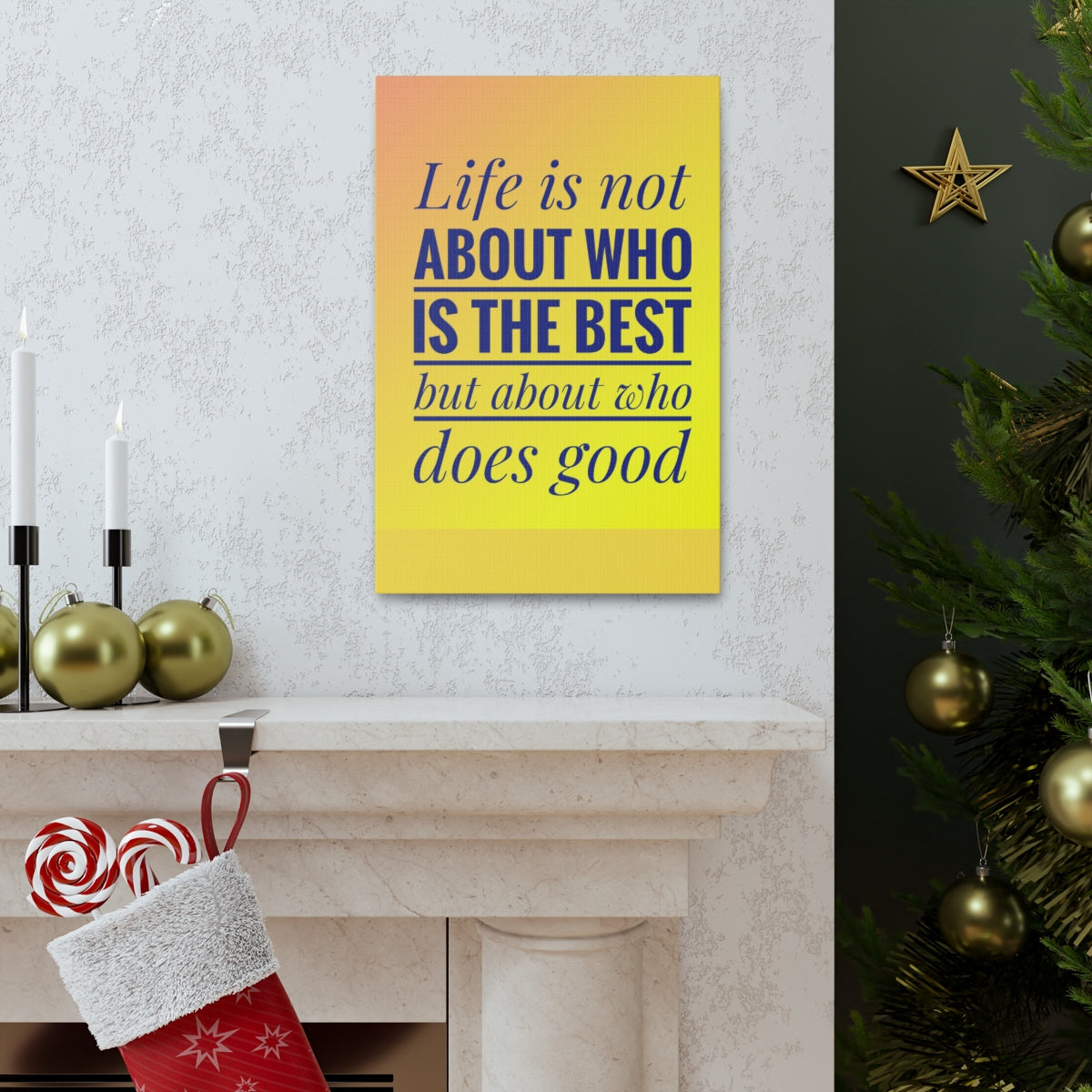 Scripture Walls Inspirational Wall Art Life Is Not The Best Motivation Wall Decor for Home Office Gym Inspiring Success Quote Print Ready to Hang Unframed-Express Your Love Gifts