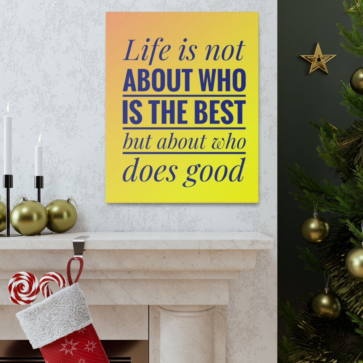 Scripture Walls Inspirational Wall Art Life Is Not The Best Motivation Wall Decor for Home Office Gym Inspiring Success Quote Print Ready to Hang Unframed-Express Your Love Gifts