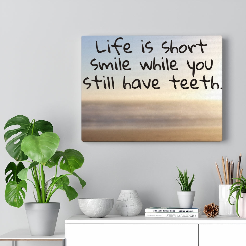 Scripture Walls Inspirational Wall Art Life Is Short Beach Motivational Print Ready to Hang Artwork Unframed-Express Your Love Gifts
