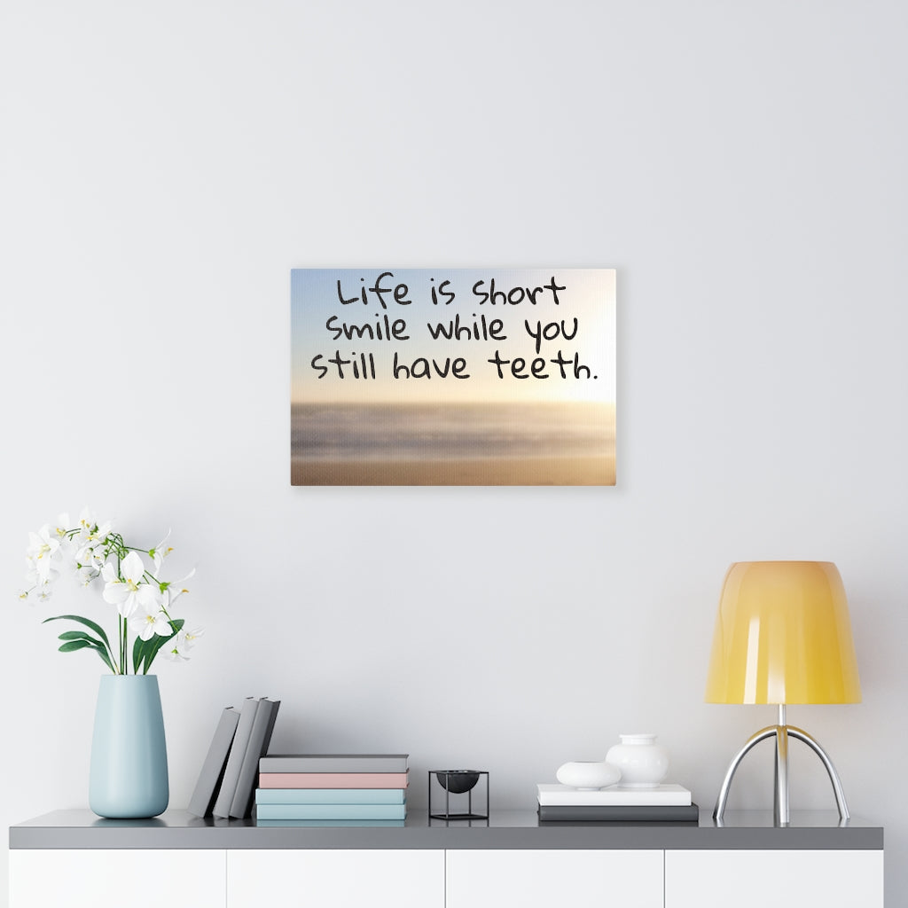 Scripture Walls Inspirational Wall Art Life Is Short Beach Motivational Print Ready to Hang Artwork Unframed-Express Your Love Gifts