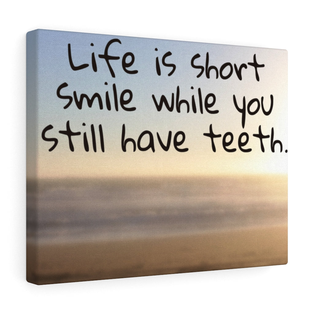 Scripture Walls Inspirational Wall Art Life Is Short Beach Motivational Print Ready to Hang Artwork Unframed-Express Your Love Gifts