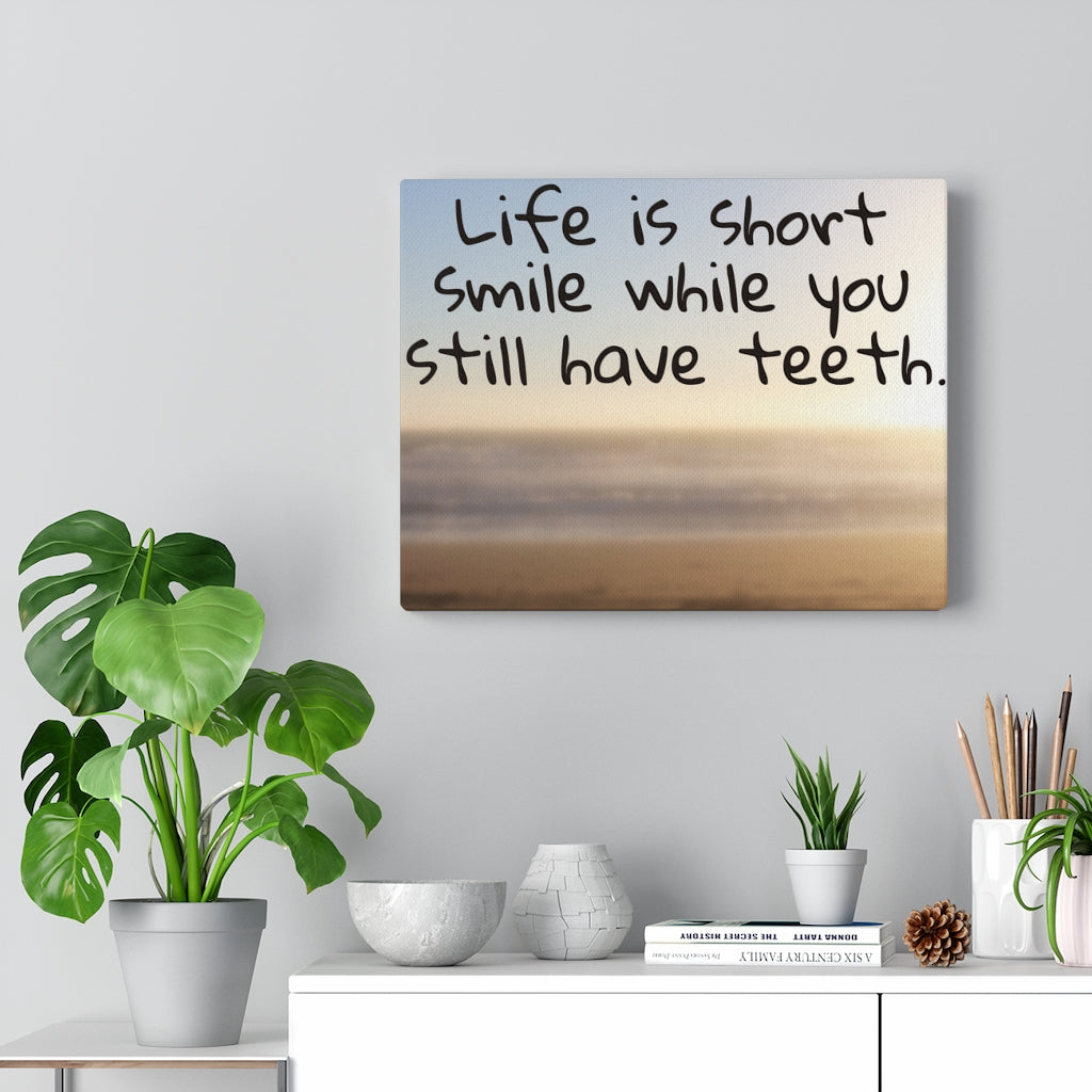 Scripture Walls Inspirational Wall Art Life Is Short Beach Motivational Print Ready to Hang Artwork Unframed-Express Your Love Gifts