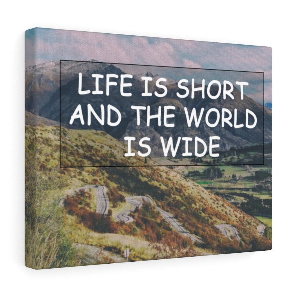 Scripture Walls Inspirational Wall Art Life Is Short Mountain Motivational Print Ready to Hang Artwork Unframed-Express Your Love Gifts