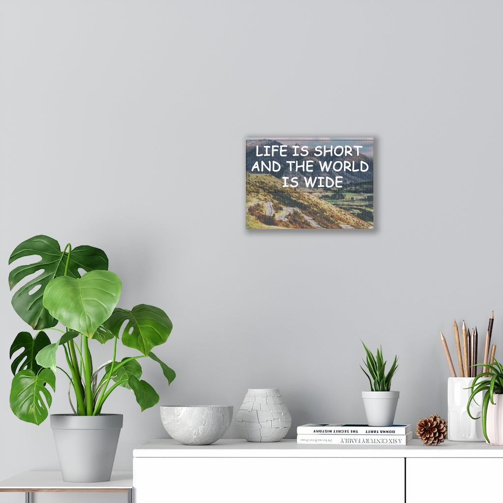 Scripture Walls Inspirational Wall Art Life Is Short Mountain Motivational Print Ready to Hang Artwork Unframed-Express Your Love Gifts