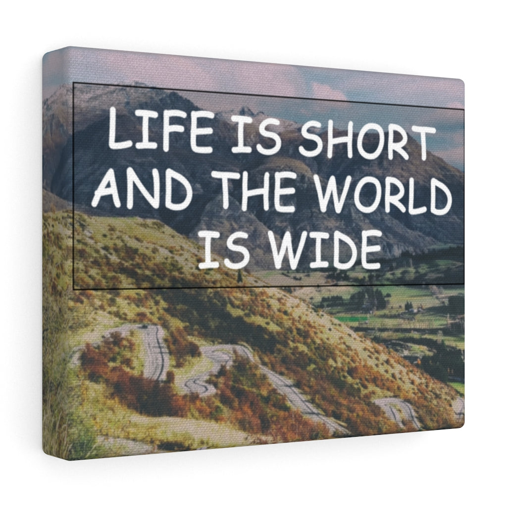 Scripture Walls Inspirational Wall Art Life Is Short Mountain Motivational Print Ready to Hang Artwork Unframed-Express Your Love Gifts