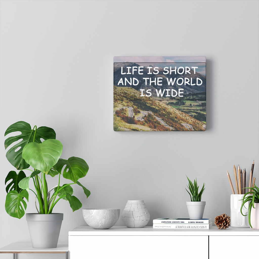 Scripture Walls Inspirational Wall Art Life Is Short Mountain Motivational Print Ready to Hang Artwork Unframed-Express Your Love Gifts