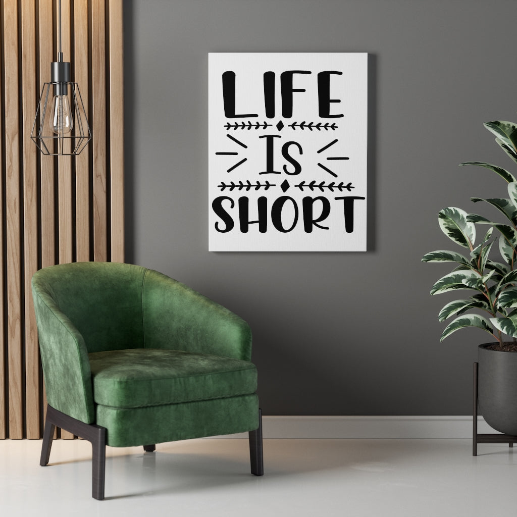 Scripture Walls Inspirational Wall Art Life Is Short Plain Wall Art Motivation Wall Decor for Home Office Gym Inspiring Success Quote Print Ready to Hang Unframed-Express Your Love Gifts