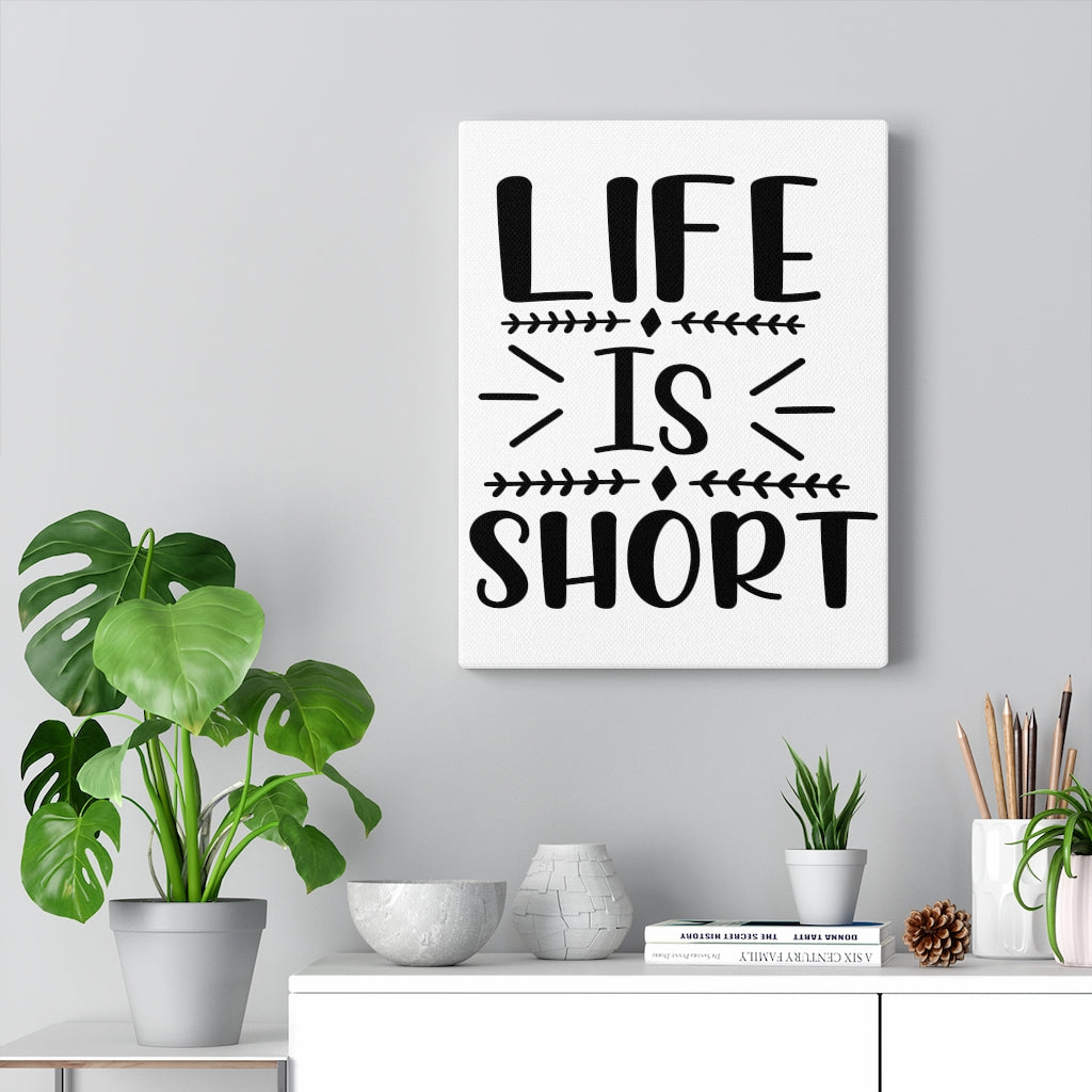 Scripture Walls Inspirational Wall Art Life Is Short Plain Wall Art Motivation Wall Decor for Home Office Gym Inspiring Success Quote Print Ready to Hang Unframed-Express Your Love Gifts