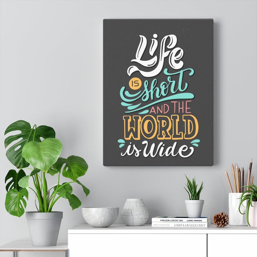 Scripture Walls Inspirational Wall Art Life Is Short Wall Art Motivational Motto Inspiring Prints Artwork Decor Ready to Hang Unframed-Express Your Love Gifts