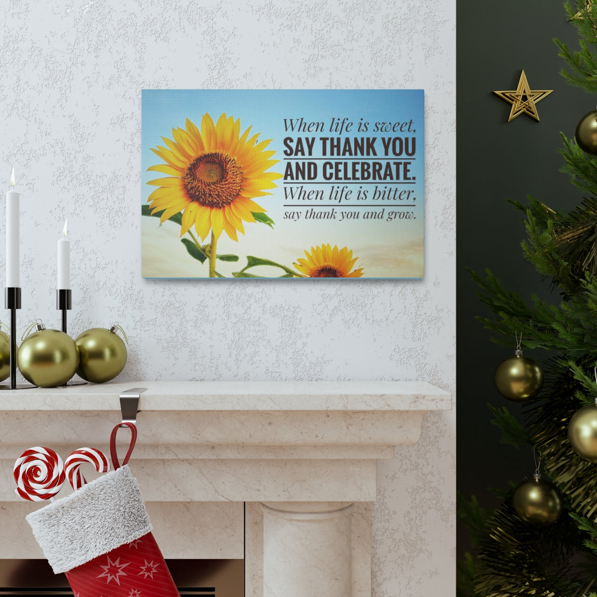 Scripture Walls Inspirational Wall Art Life is Sweet And Bitter Motivation Wall Decor for Home Office Gym Inspiring Success Quote Print Ready to Hang Unframed-Express Your Love Gifts