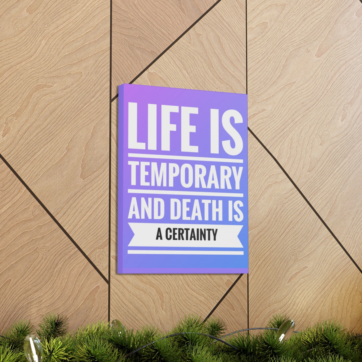 Scripture Walls Inspirational Wall Art Life Is Temporary 2 Corinthians 4:18 Motivation Wall Decor for Home Office Gym Inspiring Success Quote Print Ready to Hang Unframed-Express Your Love Gifts