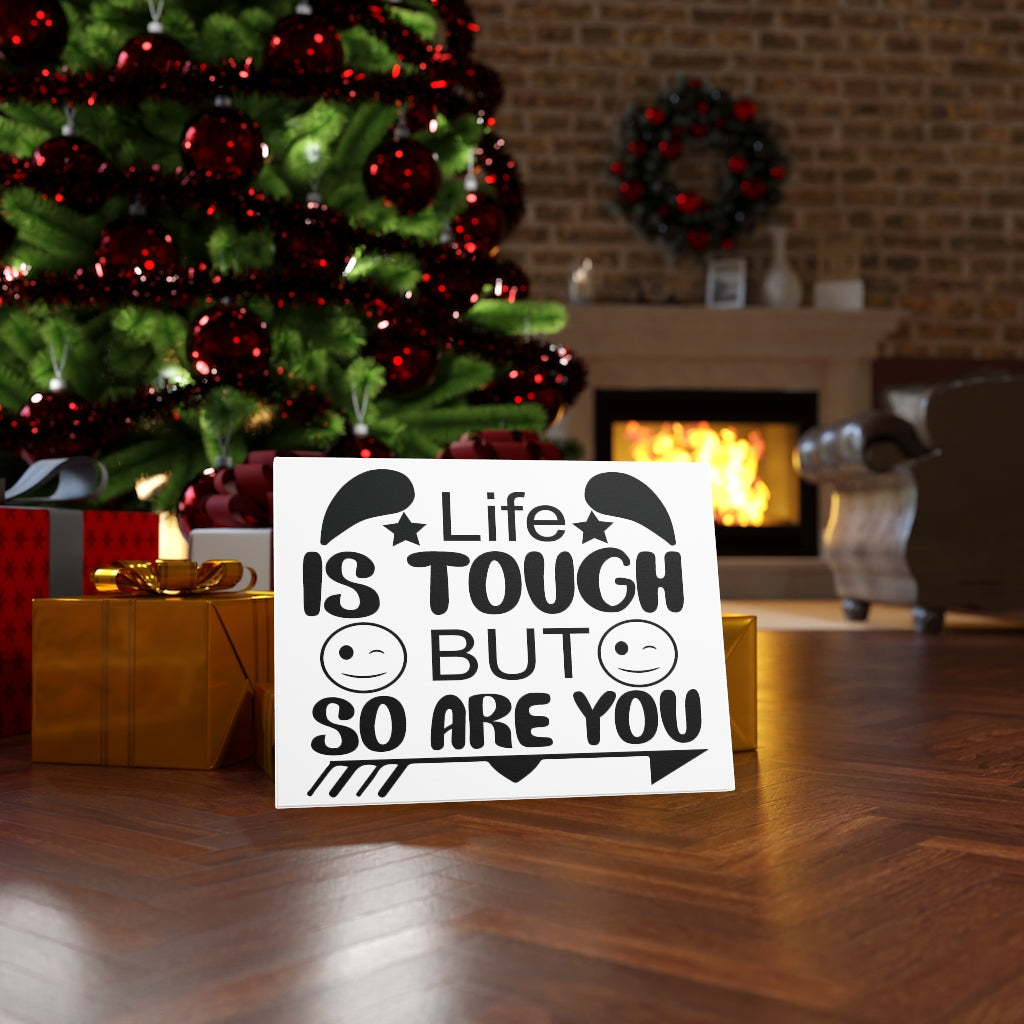 Scripture Walls Inspirational Wall Art Life Is Tough But So Are You Wall Art Motivation Wall Decor for Home Office Gym Inspiring Success Quote Print Ready to Hang Unframed-Express Your Love Gifts