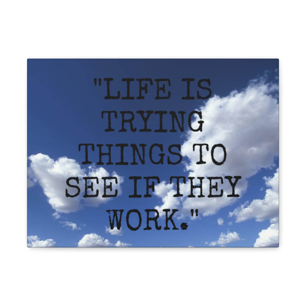 Scripture Walls Inspirational Wall Art Life Is Trying Things Motivation Wall Decor for Home Office Gym Inspiring Success Quote Print Ready to Hang Unframed-Express Your Love Gifts