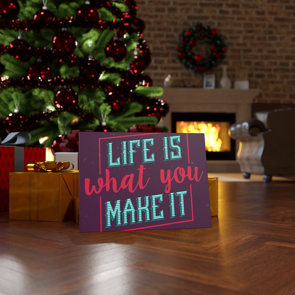Scripture Walls Inspirational Wall Art Life Is What You Make It Wall Art Motivational Motto Inspiring Prints Artwork Decor Ready to Hang Unframed-Express Your Love Gifts