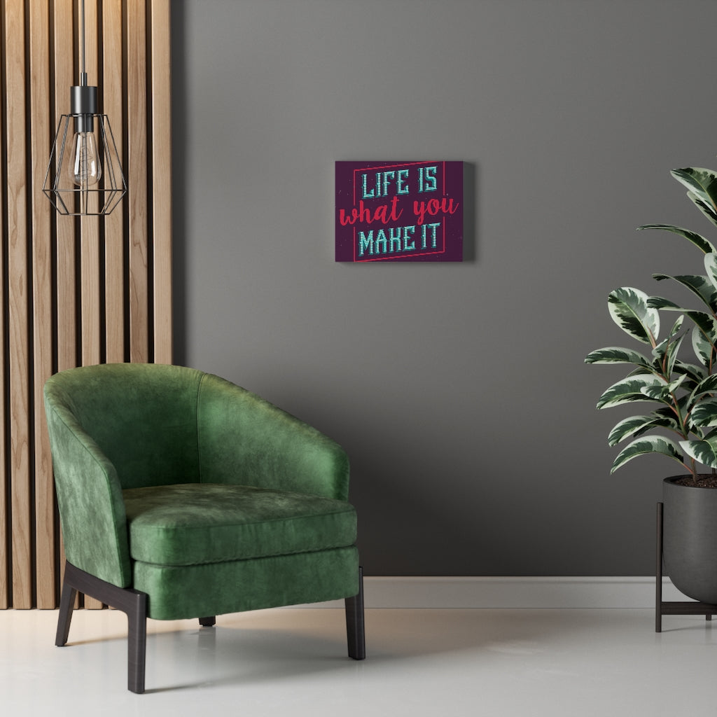 Scripture Walls Inspirational Wall Art Life Is What You Make It Wall Art Motivational Motto Inspiring Prints Artwork Decor Ready to Hang Unframed-Express Your Love Gifts