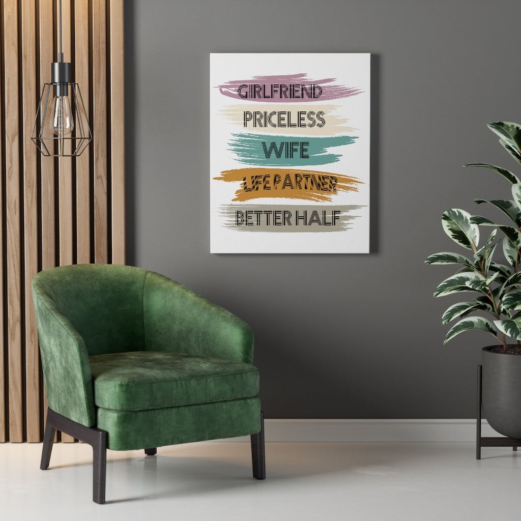 Scripture Walls Inspirational Wall Art Life Partner Better Half Wall Art Motivation Wall Decor for Home Office Gym Inspiring Success Quote Print Ready to Hang Unframed-Express Your Love Gifts