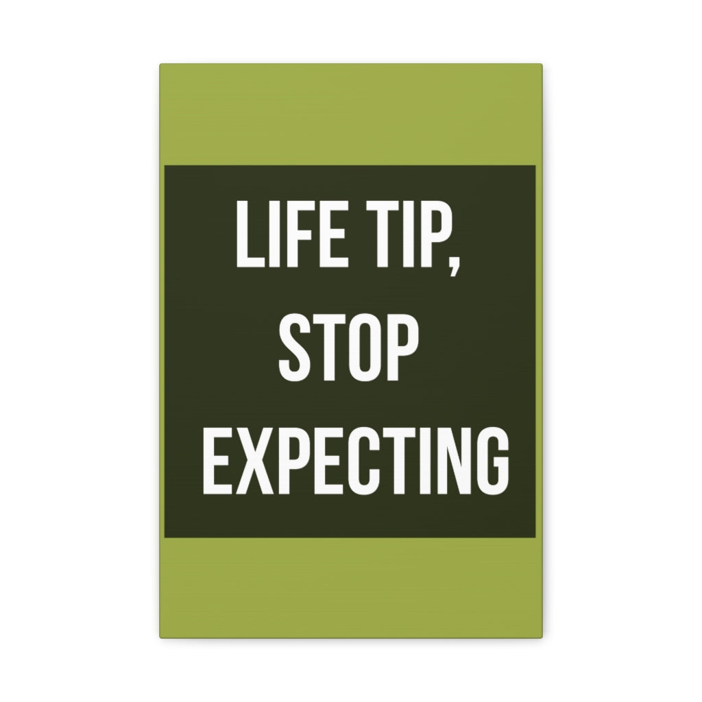 Scripture Walls Inspirational Wall Art Life Tip Stop Expecting Motivation Wall Decor for Home Office Gym Inspiring Success Quote Print Ready to Hang Unframed-Express Your Love Gifts
