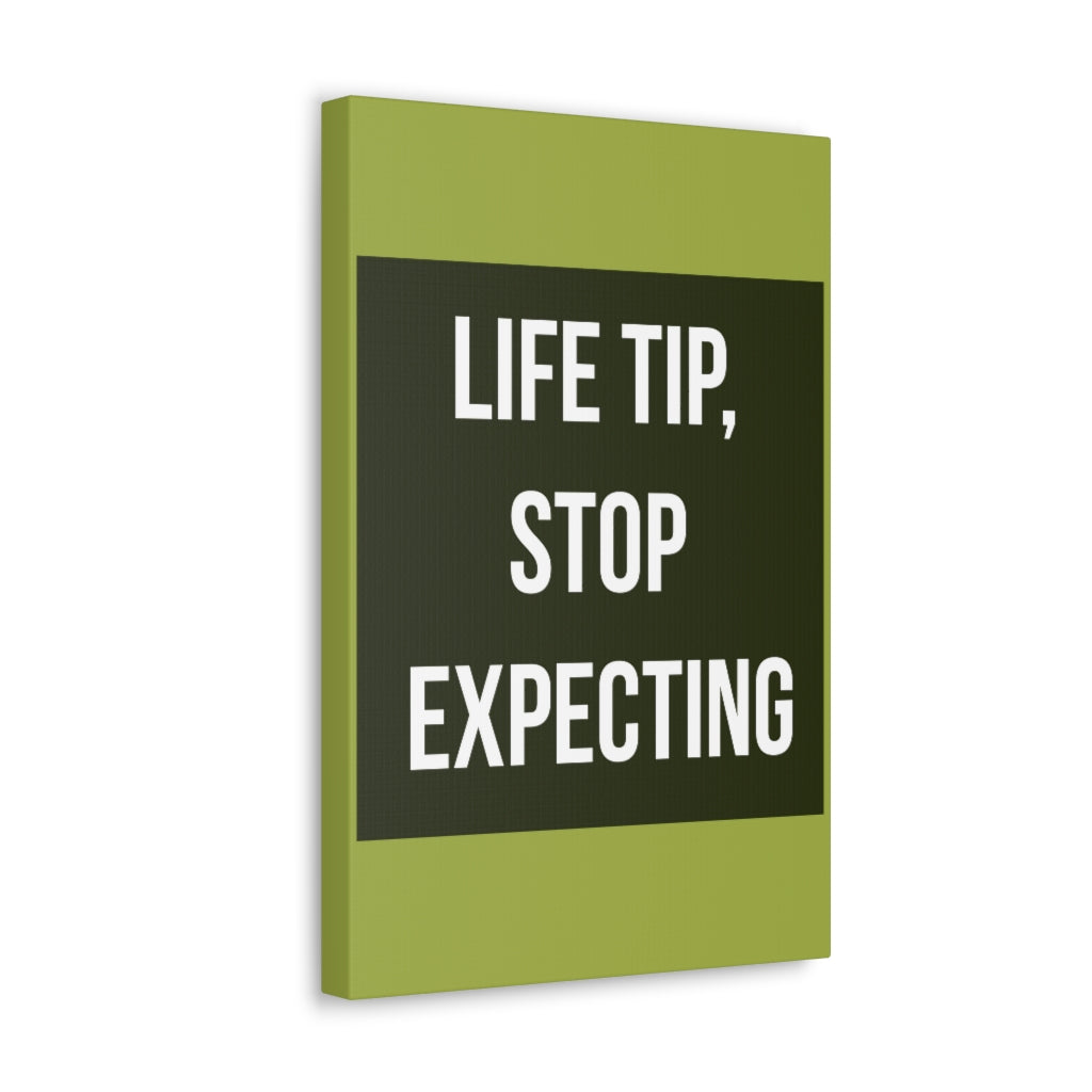 Scripture Walls Inspirational Wall Art Life Tip Stop Expecting Motivation Wall Decor for Home Office Gym Inspiring Success Quote Print Ready to Hang Unframed-Express Your Love Gifts