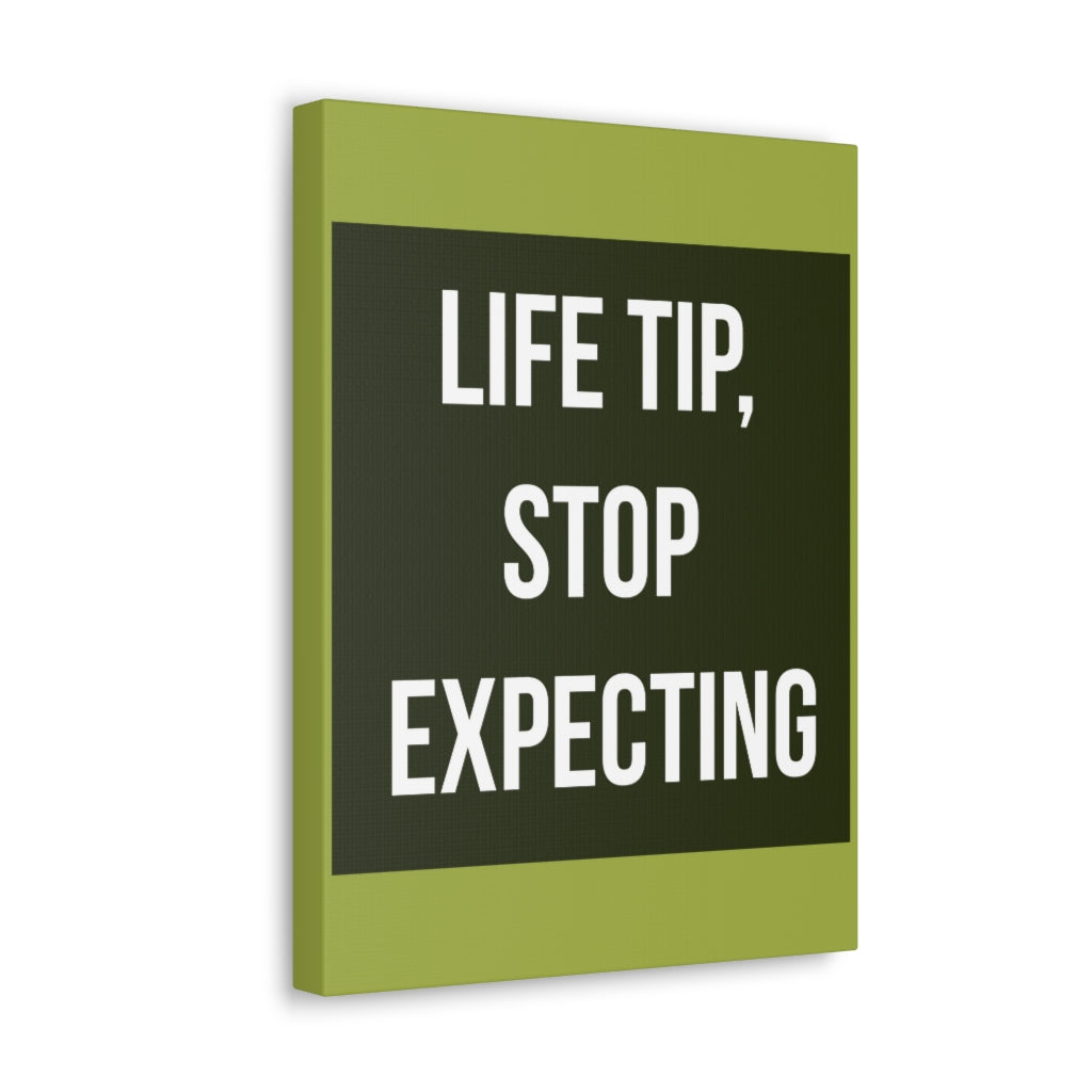 Scripture Walls Inspirational Wall Art Life Tip Stop Expecting Motivation Wall Decor for Home Office Gym Inspiring Success Quote Print Ready to Hang Unframed-Express Your Love Gifts
