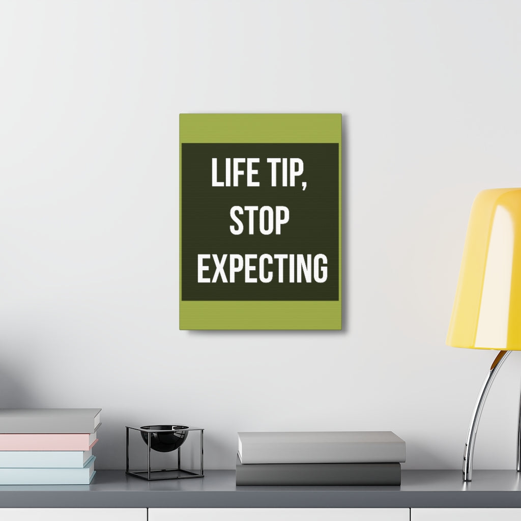Scripture Walls Inspirational Wall Art Life Tip Stop Expecting Motivation Wall Decor for Home Office Gym Inspiring Success Quote Print Ready to Hang Unframed-Express Your Love Gifts