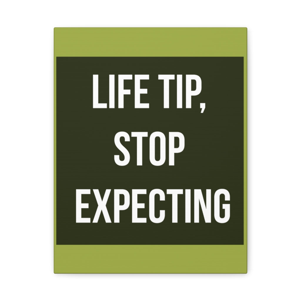 Scripture Walls Inspirational Wall Art Life Tip Stop Expecting Motivation Wall Decor for Home Office Gym Inspiring Success Quote Print Ready to Hang Unframed-Express Your Love Gifts