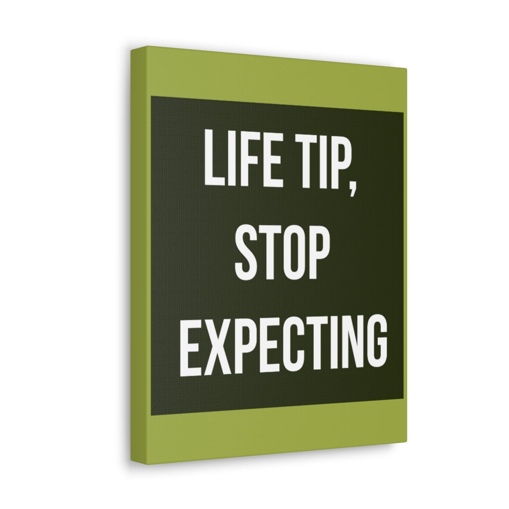 Scripture Walls Inspirational Wall Art Life Tip Stop Expecting Motivation Wall Decor for Home Office Gym Inspiring Success Quote Print Ready to Hang Unframed-Express Your Love Gifts