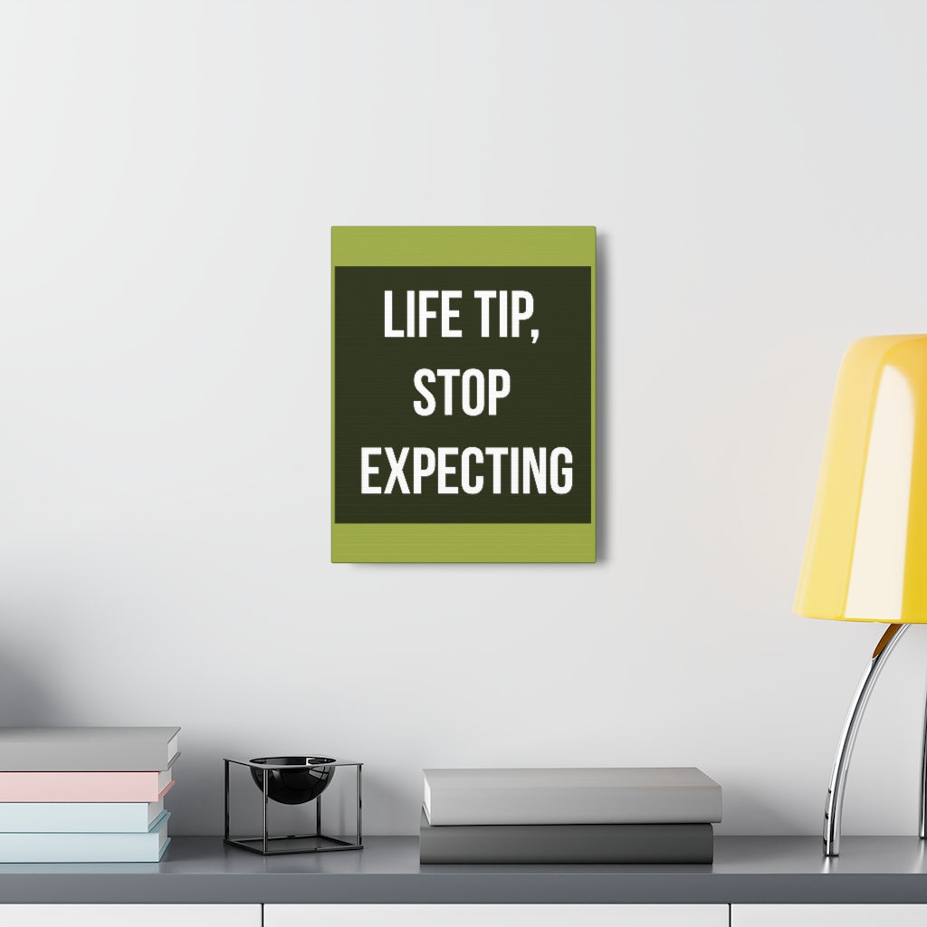 Scripture Walls Inspirational Wall Art Life Tip Stop Expecting Motivation Wall Decor for Home Office Gym Inspiring Success Quote Print Ready to Hang Unframed-Express Your Love Gifts