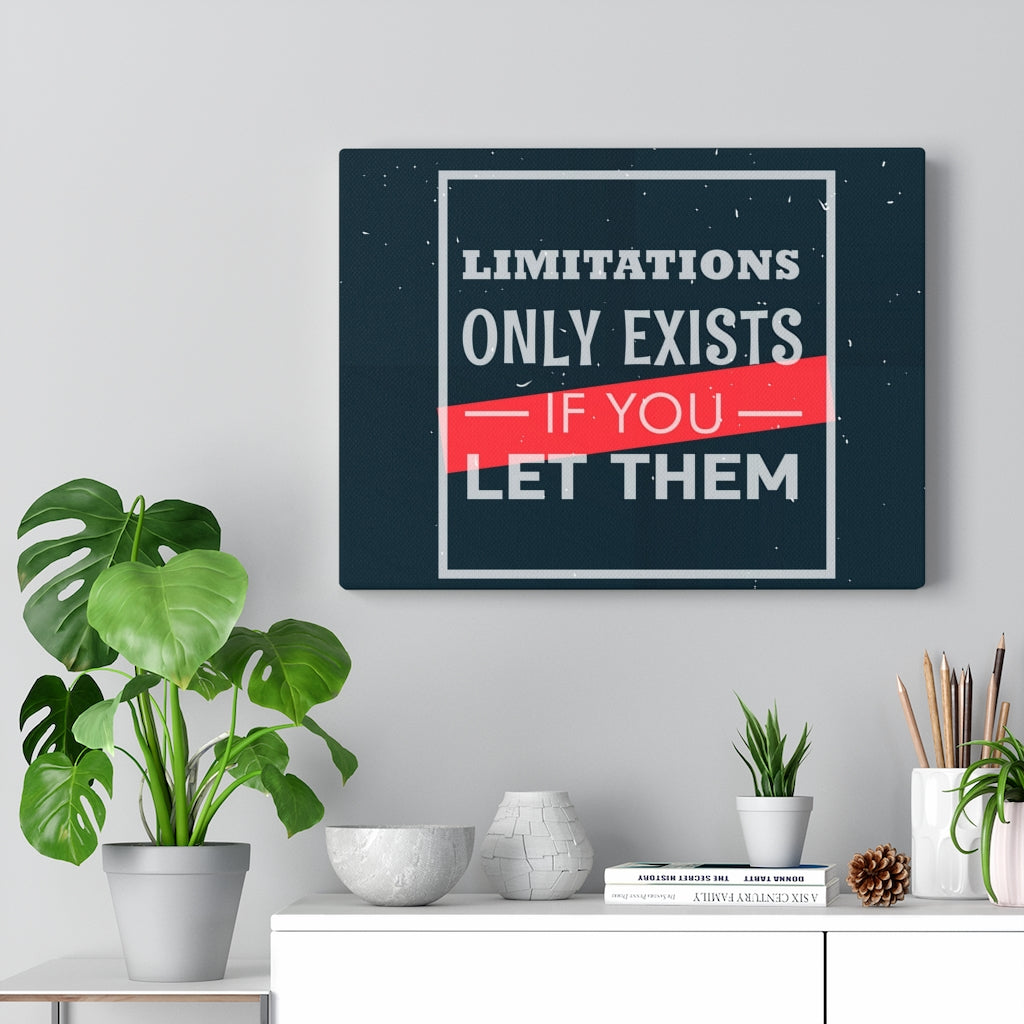 Scripture Walls Inspirational Wall Art Limitations Only Exists If You Let Them Wall Art Motivational Motto Inspiring Prints Artwork Decor Ready to Hang Unframed-Express Your Love Gifts