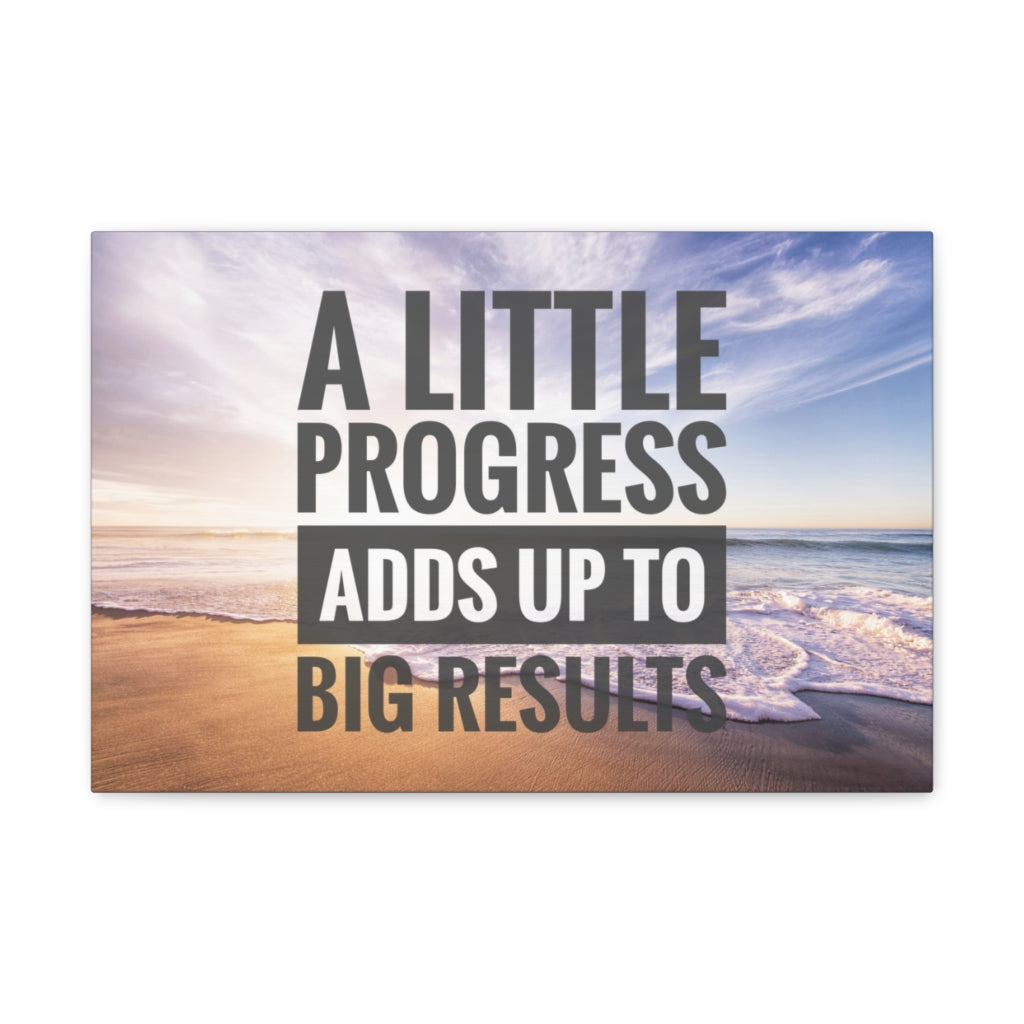 Scripture Walls Inspirational Wall Art Little Progress To Big Results Motivation Wall Decor for Home Office Gym Inspiring Success Quote Print Ready to Hang Unframed-Express Your Love Gifts