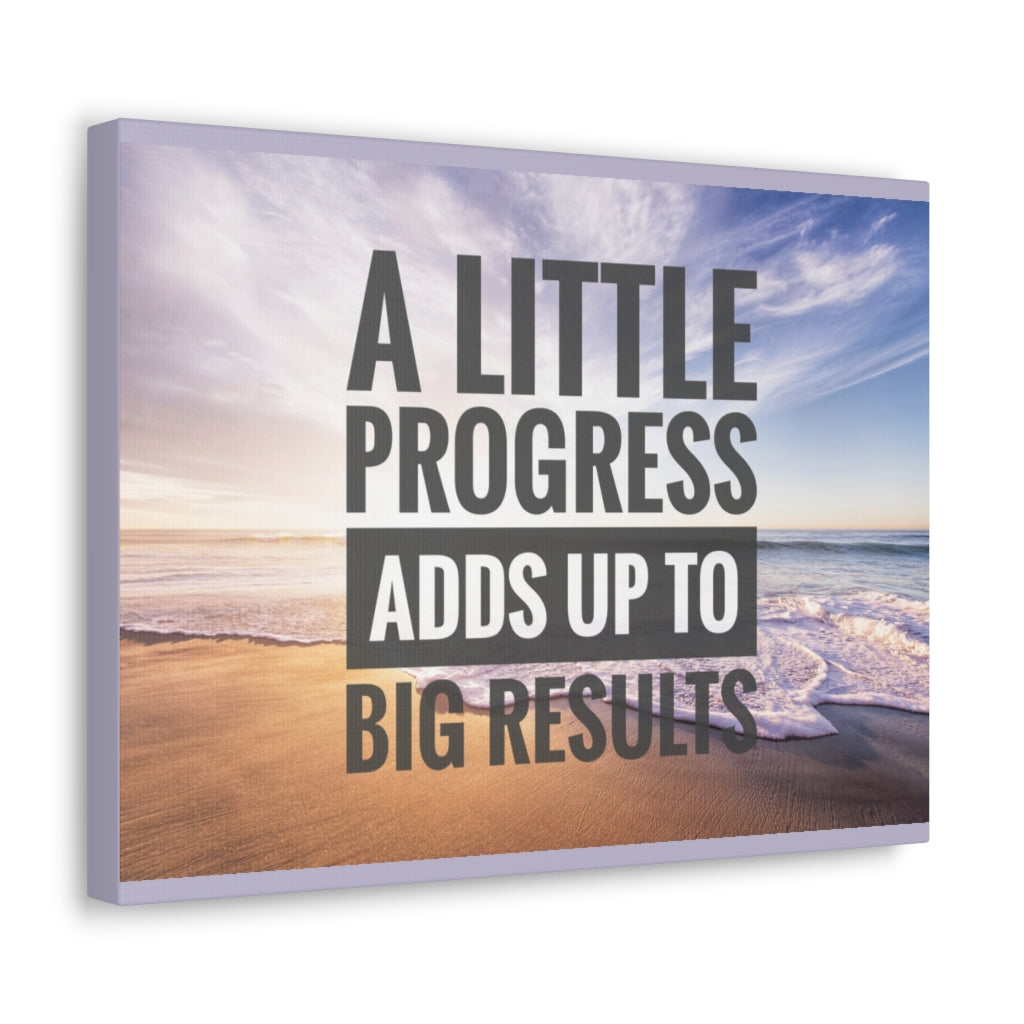 Scripture Walls Inspirational Wall Art Little Progress To Big Results Motivation Wall Decor for Home Office Gym Inspiring Success Quote Print Ready to Hang Unframed-Express Your Love Gifts