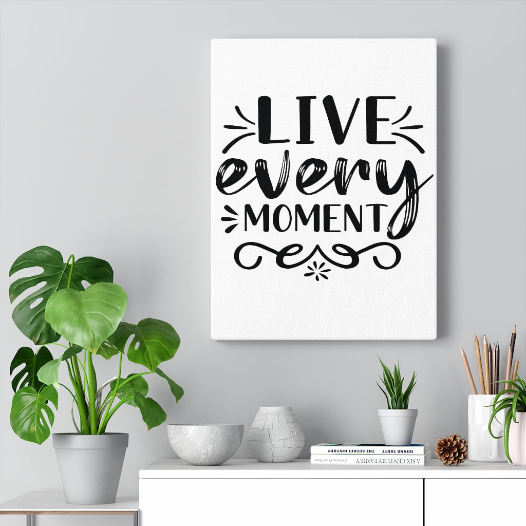 Scripture Walls Inspirational Wall Art Live Every Moment Wall Art Motivation Wall Decor for Home Office Gym Inspiring Success Quote Print Ready to Hang Unframed-Express Your Love Gifts