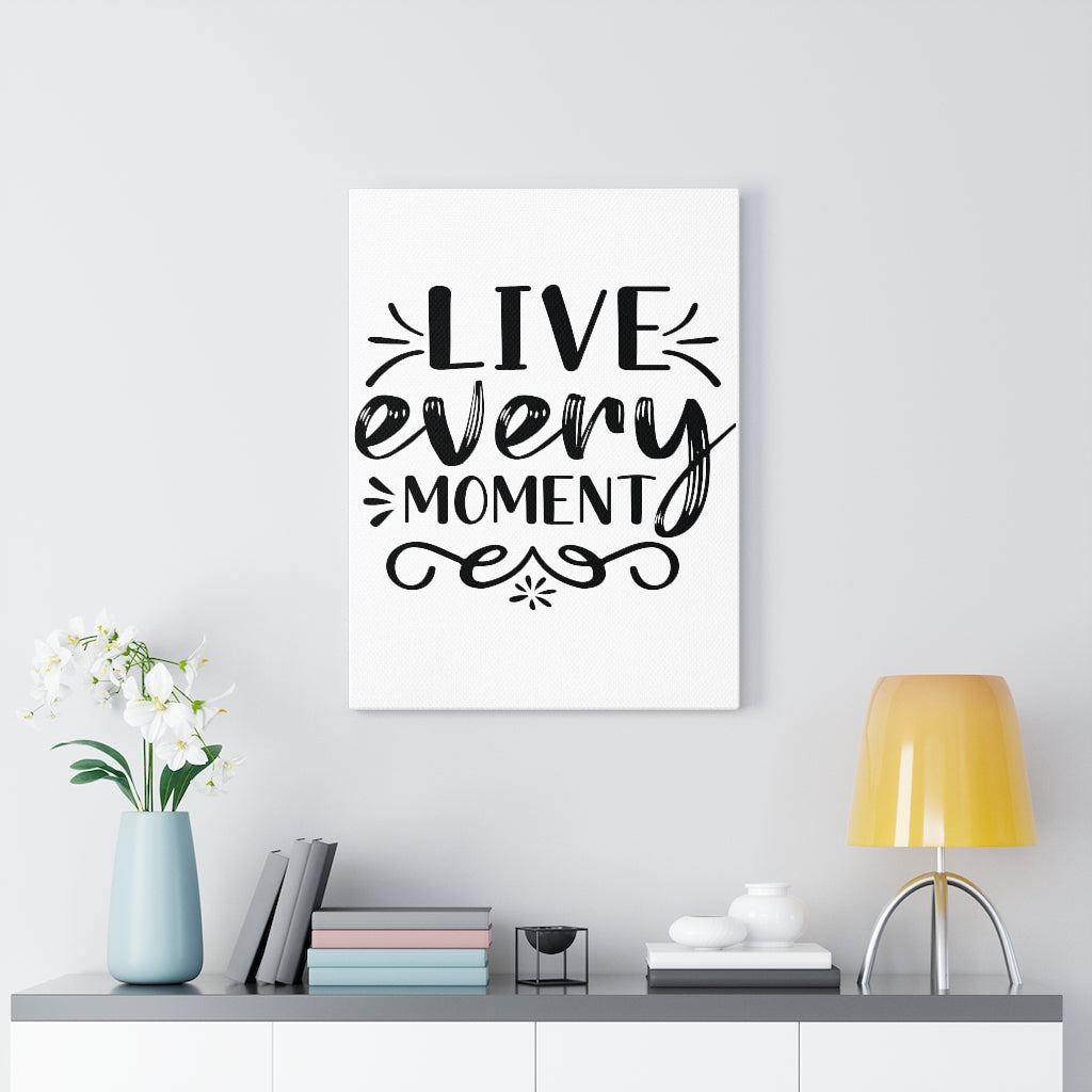Scripture Walls Inspirational Wall Art Live Every Moment Wall Art Motivation Wall Decor for Home Office Gym Inspiring Success Quote Print Ready to Hang Unframed-Express Your Love Gifts