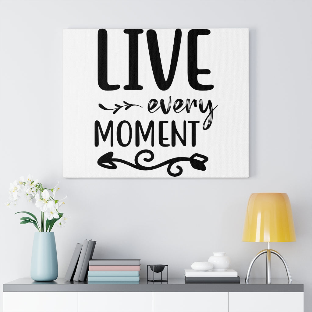 Scripture Walls Inspirational Wall Art Live Every Moment Wall Art Motivation Wall Decor for Home Office Gym Inspiring Success Quote Print Ready to Hang Unframed-Express Your Love Gifts