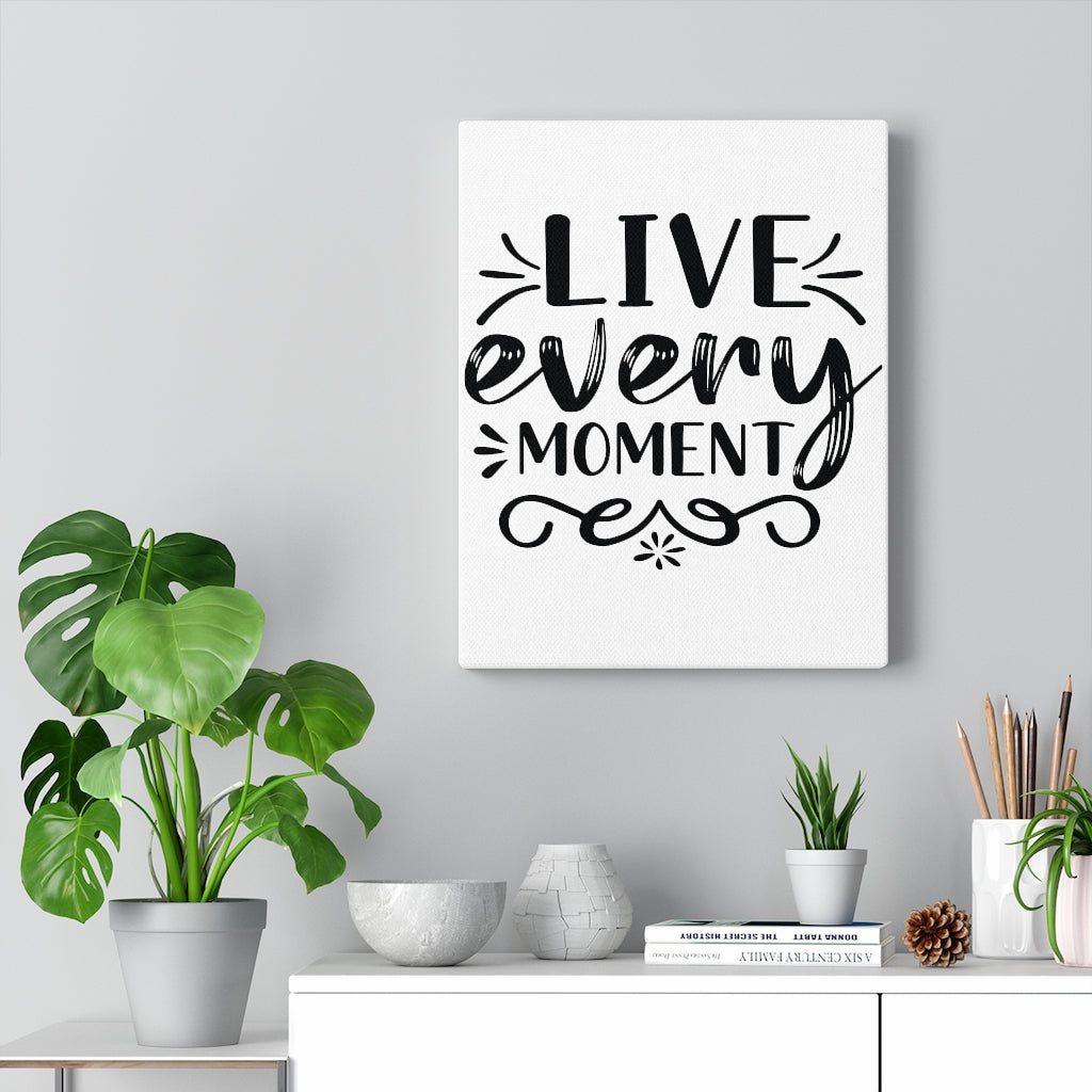 Scripture Walls Inspirational Wall Art Live Every Moment Wall Art Motivation Wall Decor for Home Office Gym Inspiring Success Quote Print Ready to Hang Unframed-Express Your Love Gifts