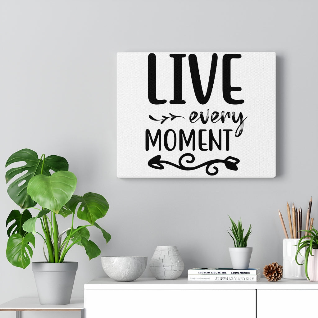 Scripture Walls Inspirational Wall Art Live Every Moment Wall Art Motivation Wall Decor for Home Office Gym Inspiring Success Quote Print Ready to Hang Unframed-Express Your Love Gifts