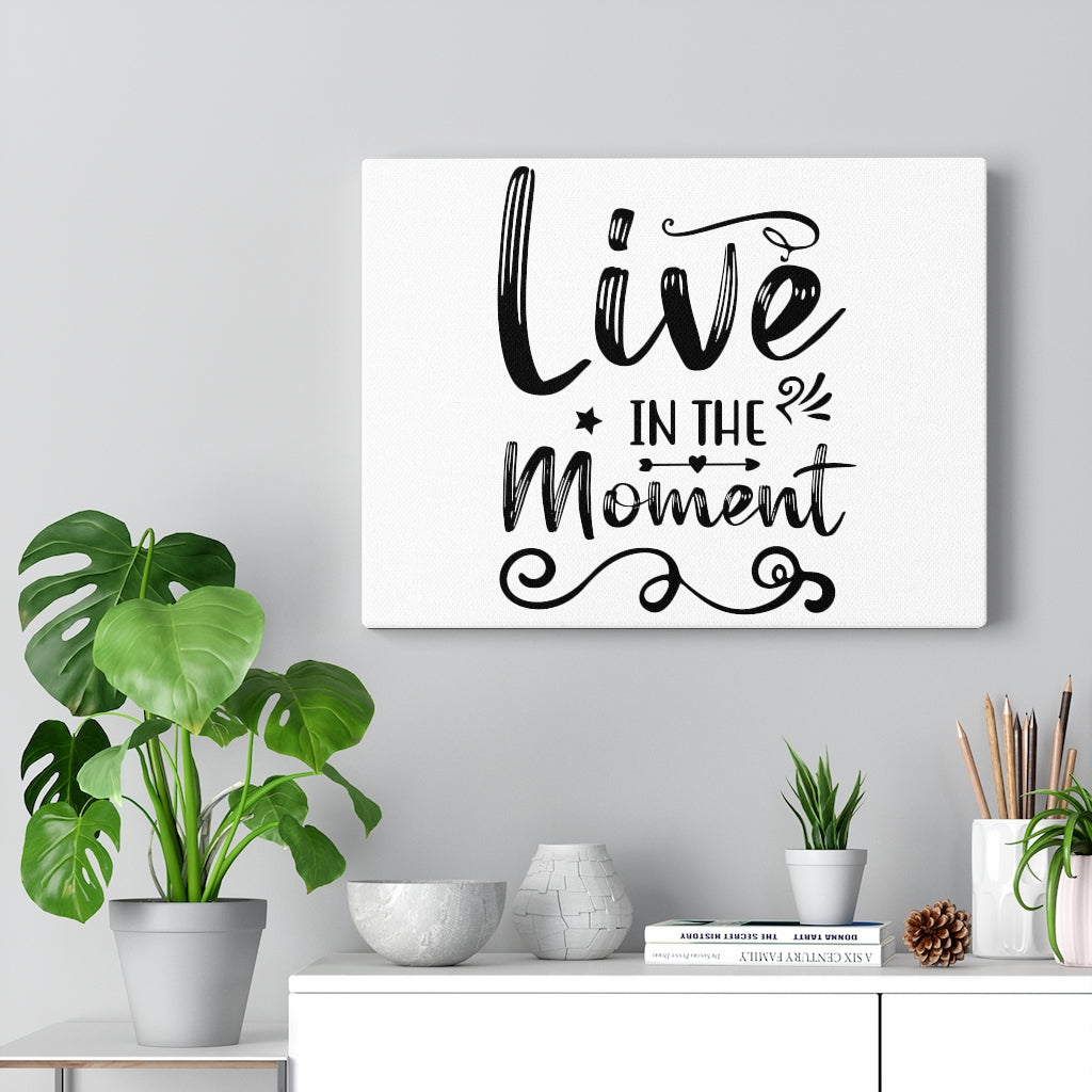 Scripture Walls Inspirational Wall Art Live In The Moment Wall Art Motivation Wall Decor for Home Office Gym Inspiring Success Quote Print Ready to Hang Unframed-Express Your Love Gifts