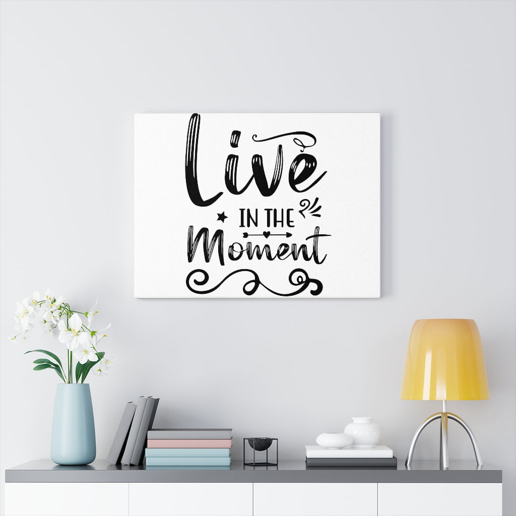 Scripture Walls Inspirational Wall Art Live In The Moment Wall Art Motivation Wall Decor for Home Office Gym Inspiring Success Quote Print Ready to Hang Unframed-Express Your Love Gifts