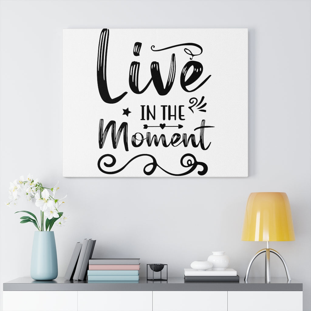 Scripture Walls Inspirational Wall Art Live In The Moment Wall Art Motivation Wall Decor for Home Office Gym Inspiring Success Quote Print Ready to Hang Unframed-Express Your Love Gifts