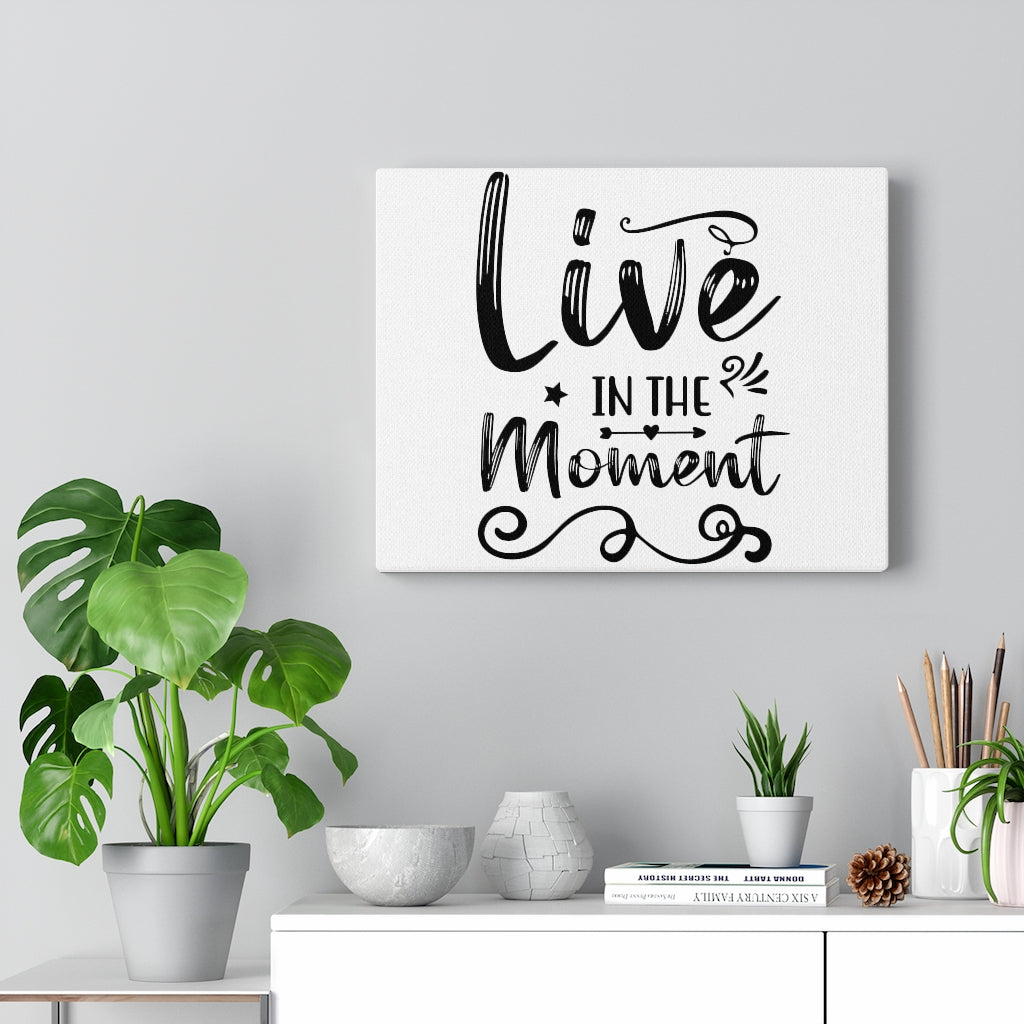 Scripture Walls Inspirational Wall Art Live In The Moment Wall Art Motivation Wall Decor for Home Office Gym Inspiring Success Quote Print Ready to Hang Unframed-Express Your Love Gifts