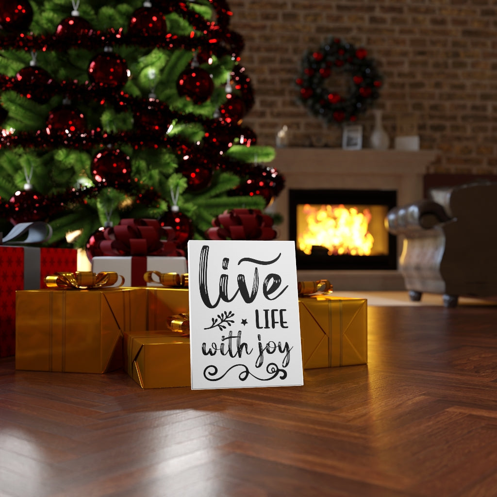 Scripture Walls Inspirational Wall Art Live Life With Joy Wall Art Motivation Wall Decor for Home Office Gym Inspiring Success Quote Print Ready to Hang Unframed-Express Your Love Gifts