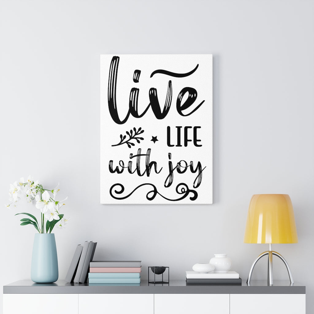 Scripture Walls Inspirational Wall Art Live Life With Joy Wall Art Motivation Wall Decor for Home Office Gym Inspiring Success Quote Print Ready to Hang Unframed-Express Your Love Gifts